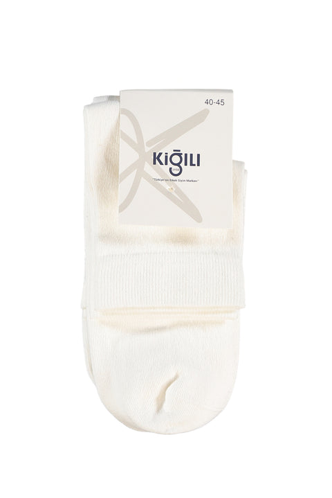 White 2-Pack Plain Cotton Blend Ankle Socks