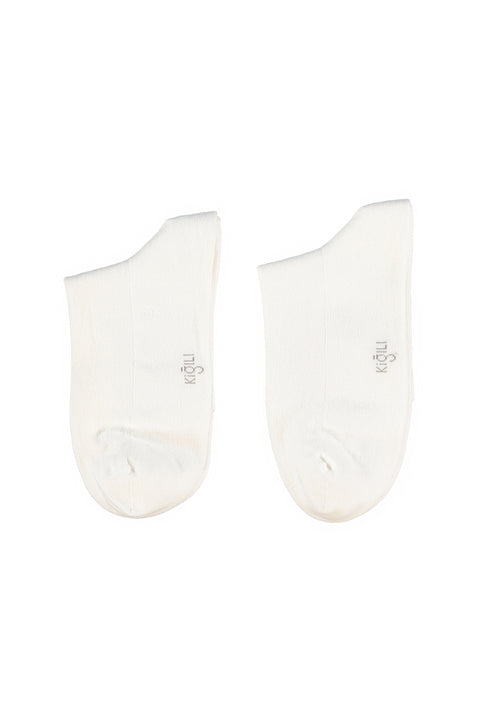 White 2-Pack Plain Cotton Blend Ankle Socks