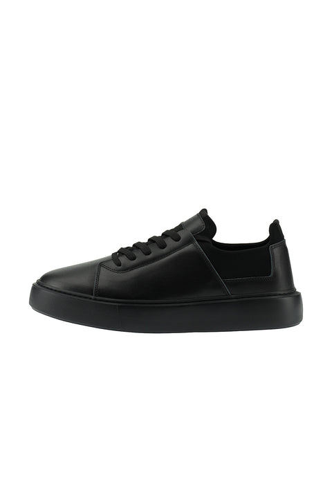 Siyah Sneaker Deri Ayakkabı