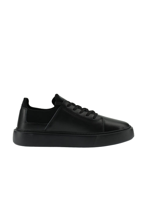Siyah Sneaker Deri Ayakkabı