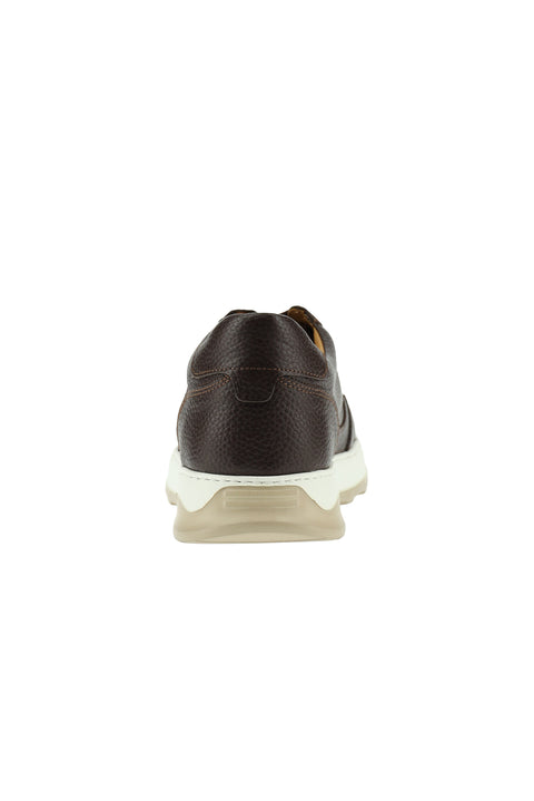 Dark Brown Sport Casual Sneaker Leather Shoes