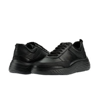 Siyah Spor Günlük Sneaker Deri Ayakkabı