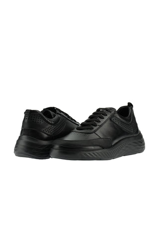  Siyah Spor Günlük Sneaker Deri Ayakkab?-Ki??l?