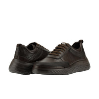 Dark Brown Sport Casual Sneaker Leather Shoes