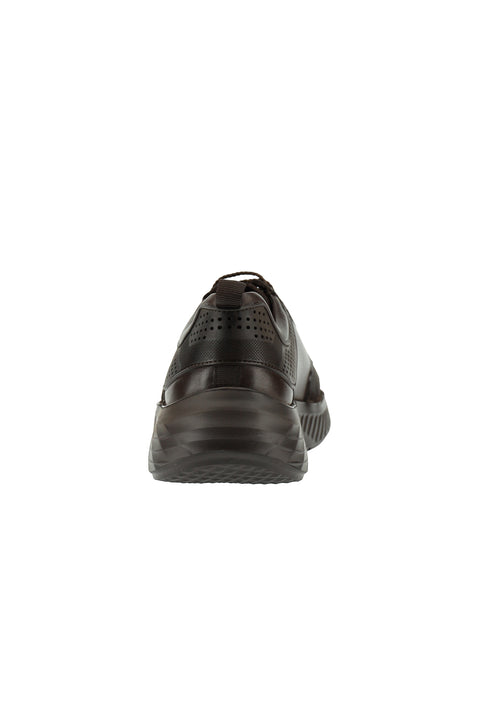 Dark Brown Sport Casual Sneaker Leather Shoes