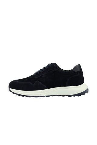  Koyu Lacivert Süet Deri Günlük Sneaker Ayakkab?-Ki??l?