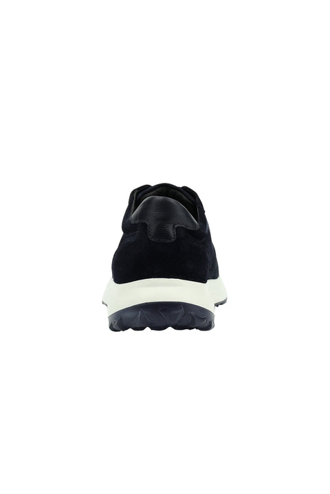 Dark Navy Suede Leather Casual Sneaker Shoes