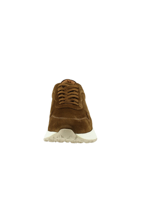 Medium Brown Suede Leather Casual Sneaker Shoes