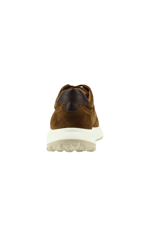 Medium Brown Suede Leather Casual Sneaker Shoes