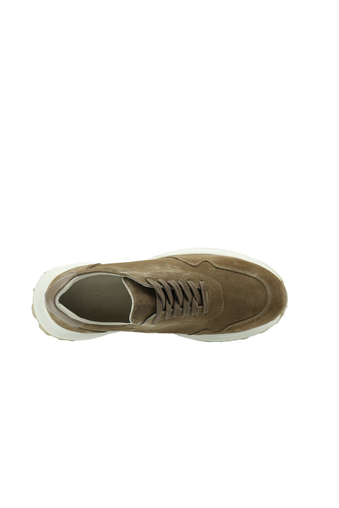 Açık Bej Süet Deri Günlük Sneaker Ayakkabı