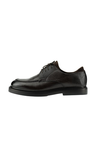  Koyu Kahve Smart Casual Deri Ayakkab?-Ki??l?
