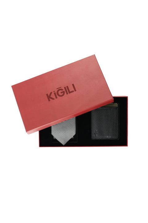 2-Piece Tie & Card Holder Set in Gift Box