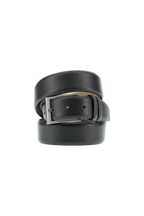 Black Patterned 3-Piece Leather Belt, Wallet & Card Holder Set in Gift Box
