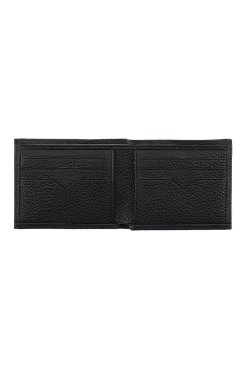Black Patterned 3-Piece Leather Belt, Wallet & Card Holder Set in Gift Box