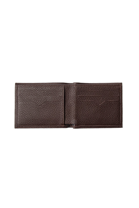 Medium Brown Patterned 3-Piece Leather Belt, Wallet & Card Holder Set in Gift Box