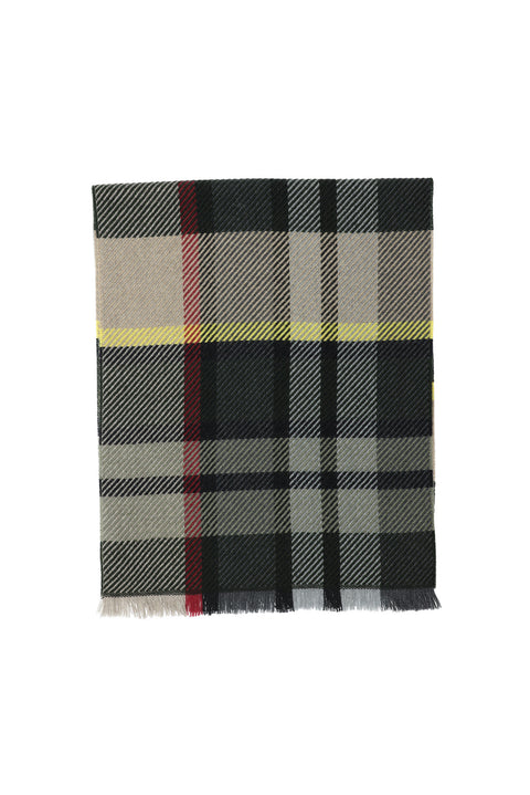Yellow Italian Patterned Wool Scarf