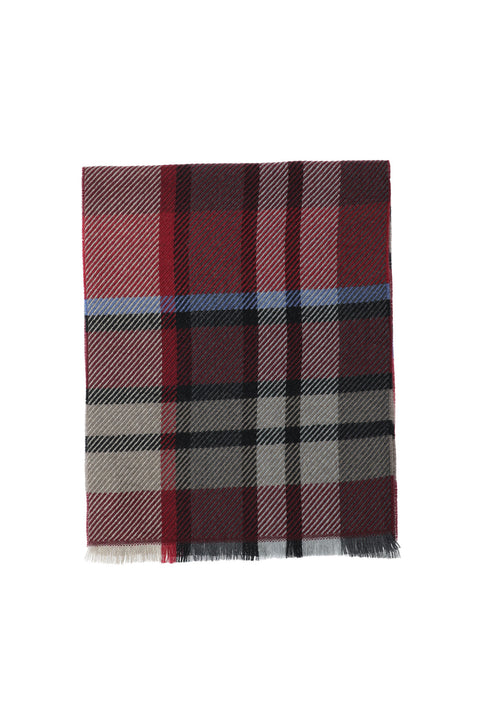 Light Burgundy Italian Patterned Wool Scarf