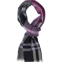 Dusty Pink Italian Plaid Wool Scarf