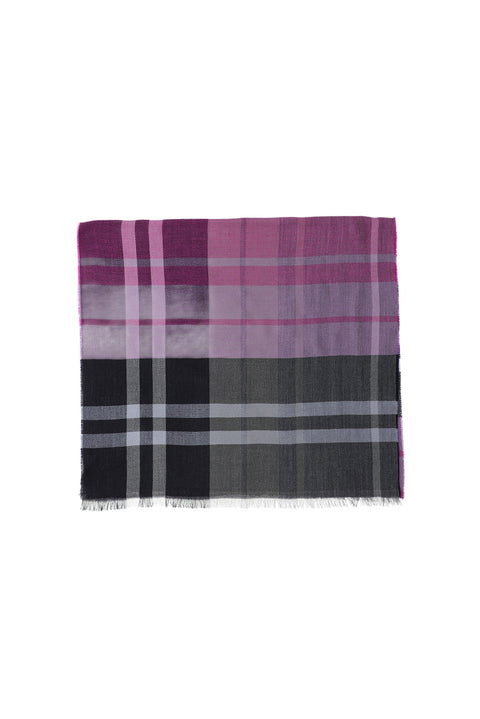 Dusty Pink Italian Plaid Wool Scarf
