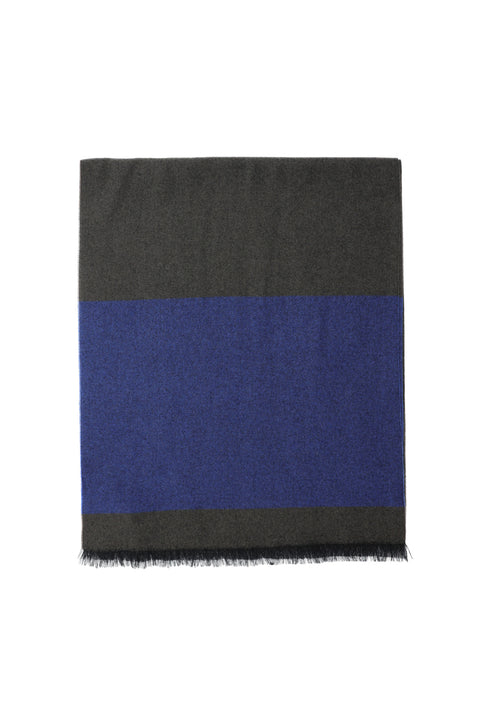 Light Anthracite Italian Patterned Wool Scarf