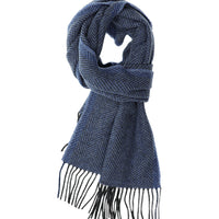 Dark Blue Italian Plain Wool Scarf