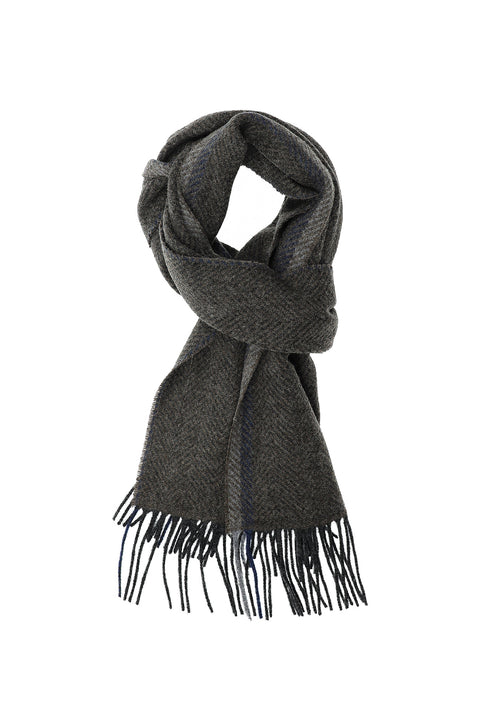Light Anthracite Italian Plain Wool Scarf