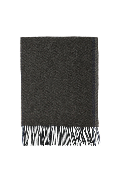 Light Anthracite Italian Plain Wool Scarf