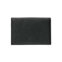Black Leather Floater Card Holder