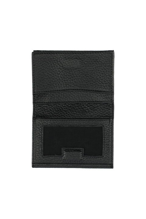 Black Leather Floater Card Holder
