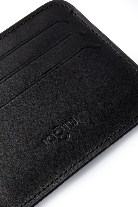Genuine Leather Card Holder with Black Gift Box