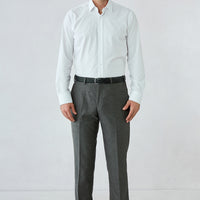 Medium Brown 6 Drop Regular Fit Herringbone Classic Trousers