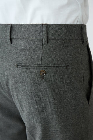  Orta Kahve 6 Drop Regular Fit  Balıksırtı Klasik Pantolon