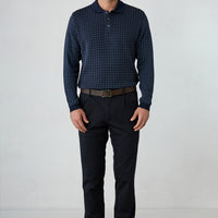 Dark Navy Regular Straight Fit Plain Stretchy Sport Trousers