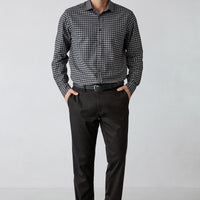 Siyah Regular Fit Standart Kesim Lyocell Karışımlı Yandan Cepli Likralı Esnek Kanvas / Chino Pantolon