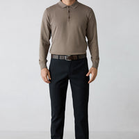 Dark Navy Slim Straight Fit Striped Sport Trousers