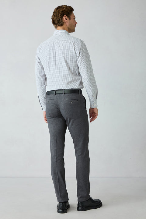 Koyu Füme Regular Fit Standart Kesim Yandan Cep Pamuklu Kanvas / Chino Pantolon
