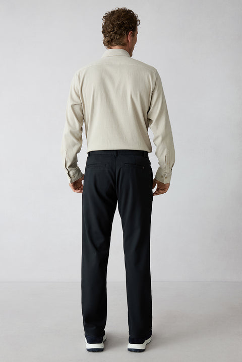 Koyu Lacivert Relaxed Fit Rahat Kesim Yandan Cep Likralı Esnek Kanvas / Chino Pantolon
