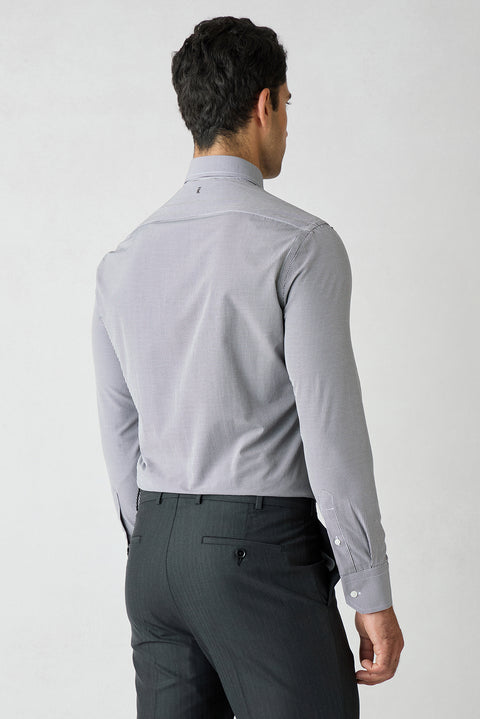 Koyu Kahve Uzun Kol Slim Fit Ekose Pamuklu Kolay Ütülenebilir Klasik Gömlek