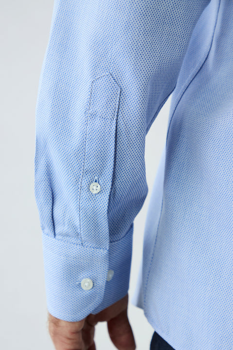 Dark Blue Long Sleeve Regular Fit Cotton Plaid Shirt