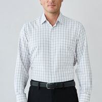 Medium Brown Long Sleeve Regular Fit Plaid Cotton Shirt