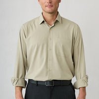 Medium Mink Long Sleeve Regular Fit Plain Shirt