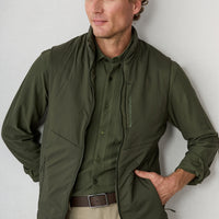 Medium Khaki Regular Fit Plain Bonded Vest