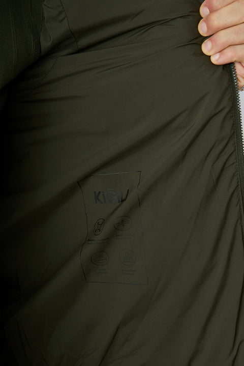 Medium Khaki Regular Fit Plain Bonded Vest