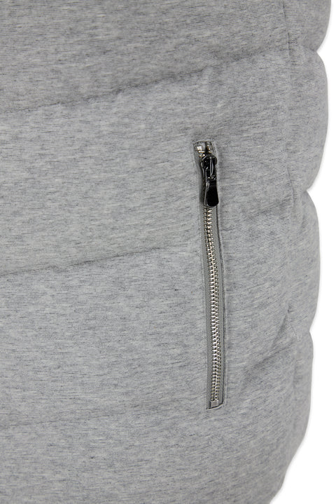 Medium Gray Regular Fit Plain Bonded Vest