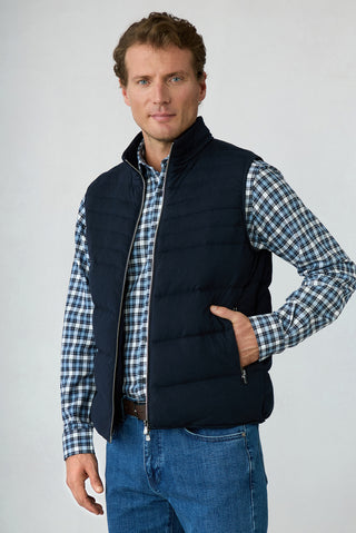  Koyu Lacivert Regular Fit Düz Bonded Yelek