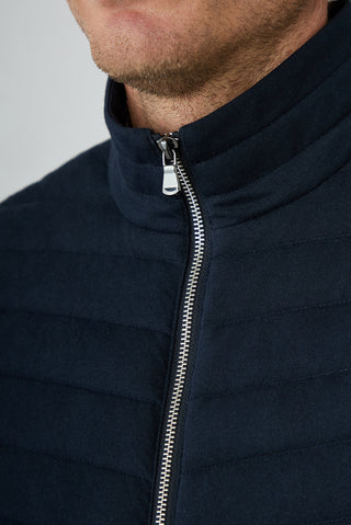  Koyu Lacivert Regular Fit Düz Bonded Yelek