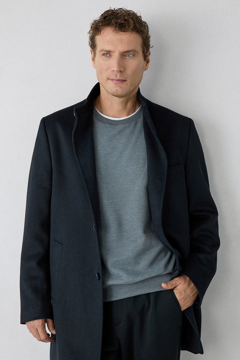 Orta Antrasit Bisiklet Yaka Regular Fit Oversize Pamuklu Basic Sweatshirt