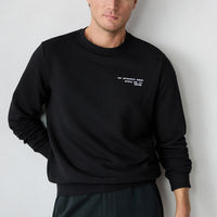 Black Crew Neck Oversized Cotton Sweatshirt