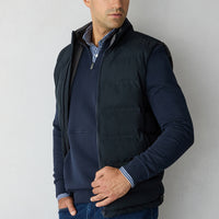 Koyu Lacivert Yarım Balıkçı Yaka Regular Fit Fermuarlı Baskılı Cepli %100 Pamuk Sweatshirt