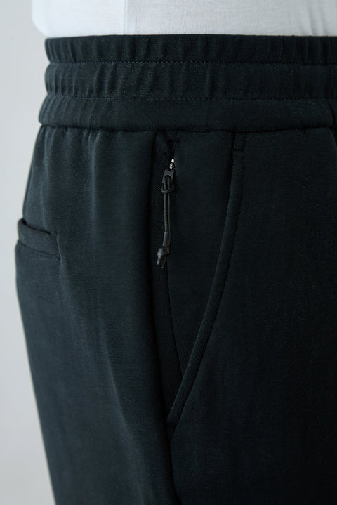 Dark Navy Regular Fit Lycra Plain Drawstring Elasticated Sweatpants